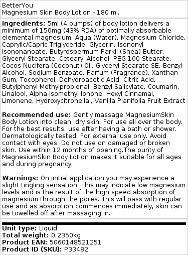 Brand - Λοσιόν Σώματος με Μαγνήσιο - 180 ml - Image 2