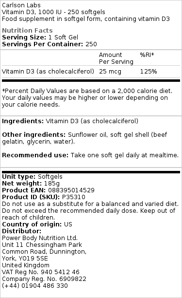 Brand - Βιταμίνη D3, 2000 IU - 360 μαλακές κάψουλες - Image 2