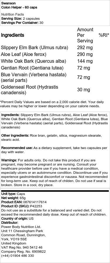 Colon Helper - Βοηθός Κόλον - 60 κάψουλες - Image 2