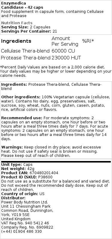 Candidase - Καντιντάση - 42 κάψουλες - Image 2