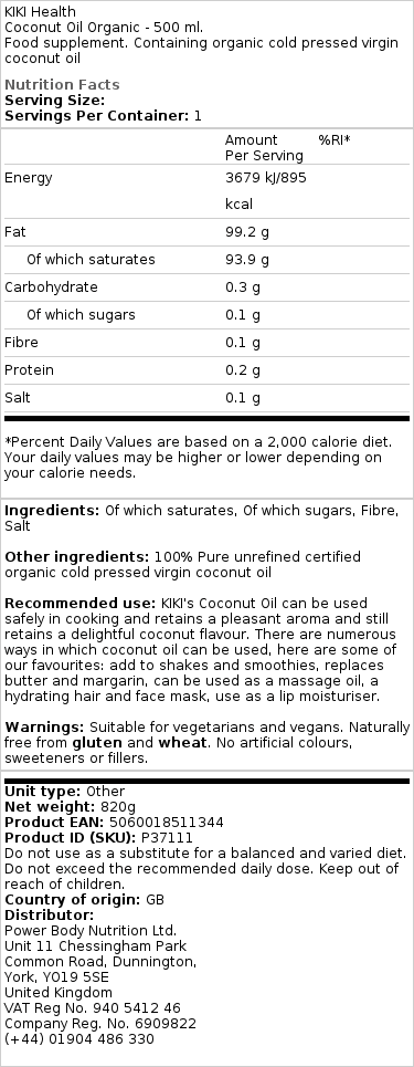 Økologisk - Οργανικό Καρύδας Έλαιο - 500 ml - Image 2