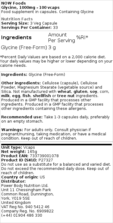 Brand - Γλυκίνη, Καθαρή Σκόνη - 454g - Image 3