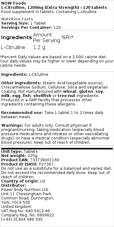 1200mg (Extra Strength) - 120 tablets
