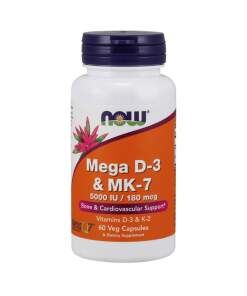NOW Foods - Mega D-3 & MK-7 60 vcaps