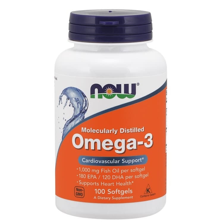 NOW Foods - Omega-3 Molecularly Distilled - 100 softgels