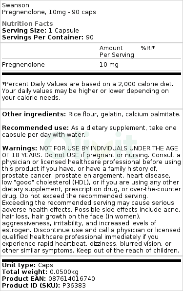 Brand - Πρεγνενολόνη, 10mg · 90 κάψουλες - Image 2
