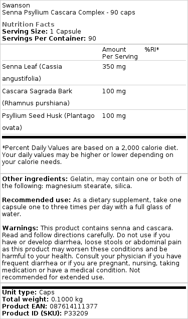 Brand - Σύμπλεγμα Σέννας, Κασκάρας & Ψυλλίου - 90 κάψουλες - Image 2