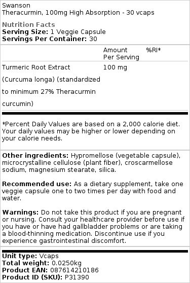 100mg High Absorption - 30 vcaps
