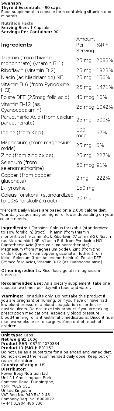 Brand - Βασικά Θυρεοειδούς - 90 κάψουλες - Image 2