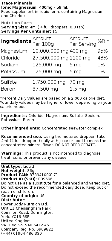 Trace Minerals - Ionic Magnesium