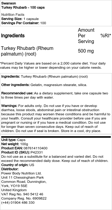 Brand - Τουρκικό Ραβέντι - 100 κάψουλες - Image 2
