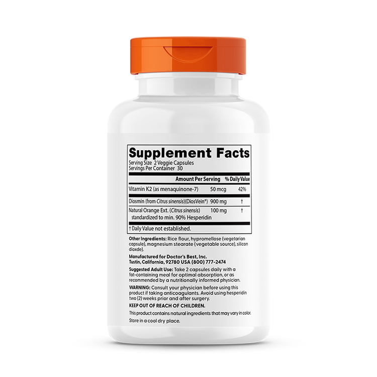 Vein Support - Υποστήριξη Φλεβών με DiosVein και MenaQ7 - 60 κάψουλες - Image 2