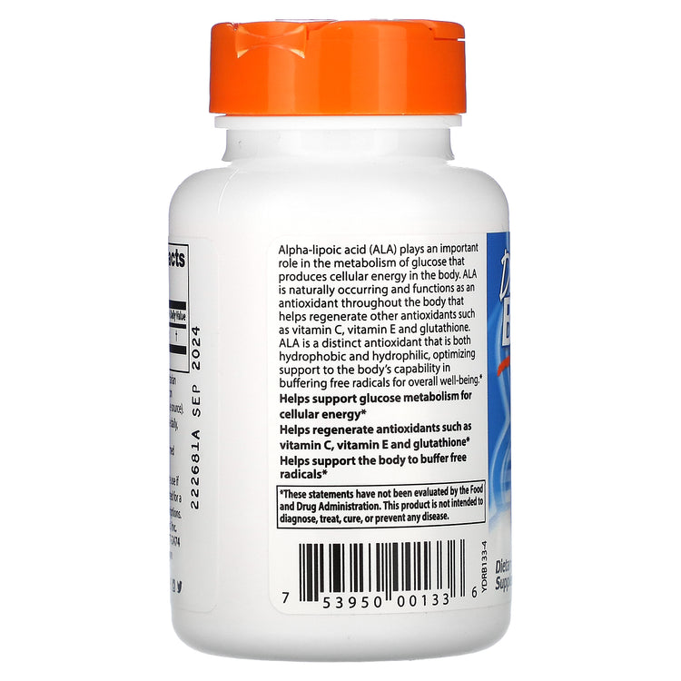 Alfa Liponsyra - Α-λιποϊκό Οξύ, 600mg · 60 κάψουλες - Image 3