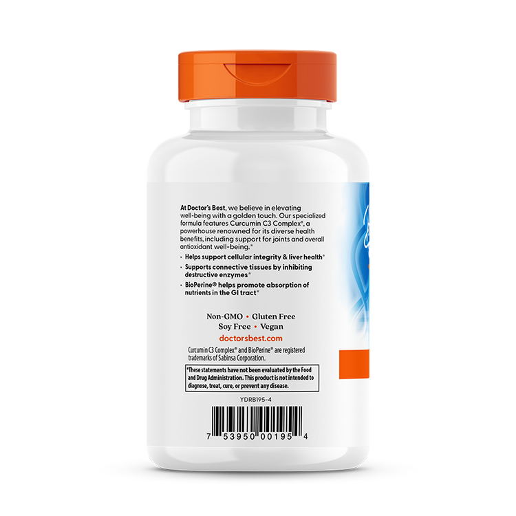 Brand - Υψηλής Απορρόφησης Κουρκουμίνη από Ρίζα Κουρκούμα με C3 Complex & BioPerine - 1000mg · 120 δισκία - Image 3