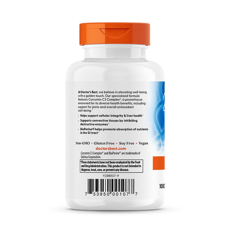 Brand - Υψηλής Απορρόφησης Κουρκουμίνη από Ρίζα Κουρκούμα με C3 Complex & BioPerine - 500mg · 120 κάψουλες - Image 3