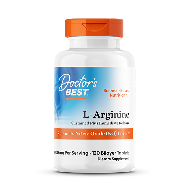 Doctor's Best - L-Arginin - Vedvarende + Øjeblikkelig Frigivelse