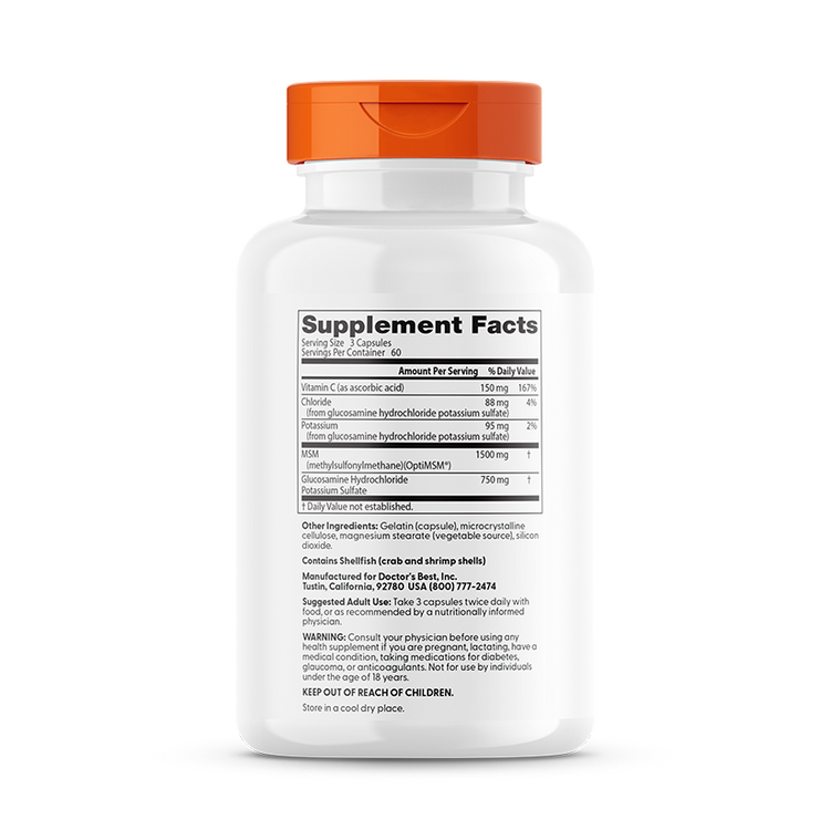 Synergistisk - Συνεργιστική Φόρμουλα Γλυκοζαμίνης MSM με OptiMSM - 180 κάψουλες - Image 2