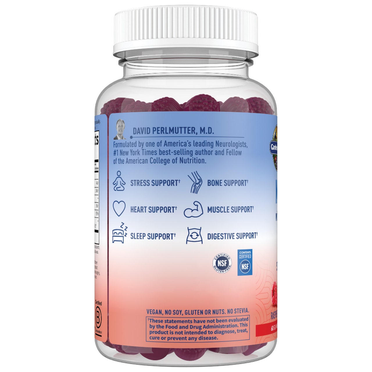 Dr. Formulated - Μαγνήσιο με Πρεβιοτικά & Προβιοτικά Γκάμις, Ρασπμπέρι - 60 γκάμις - Image 3