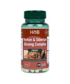 Holland & Barrett - Koreansk & Sibirisk Ginseng Complex - 120 kapsler