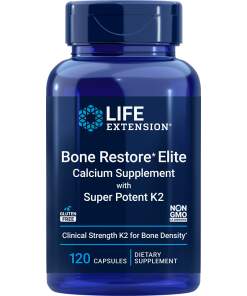 Life Extension - Knogle Restore Elite med Super Potent K2 - 120 kapsler
