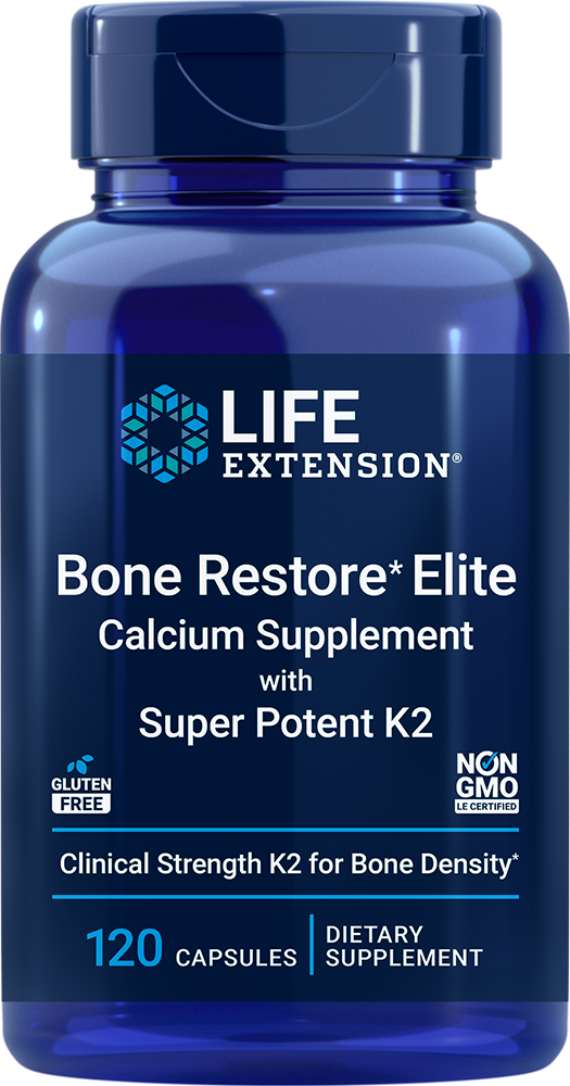Life Extension - Knogle Restore Elite med Super Potent K2 - 120 kapsler