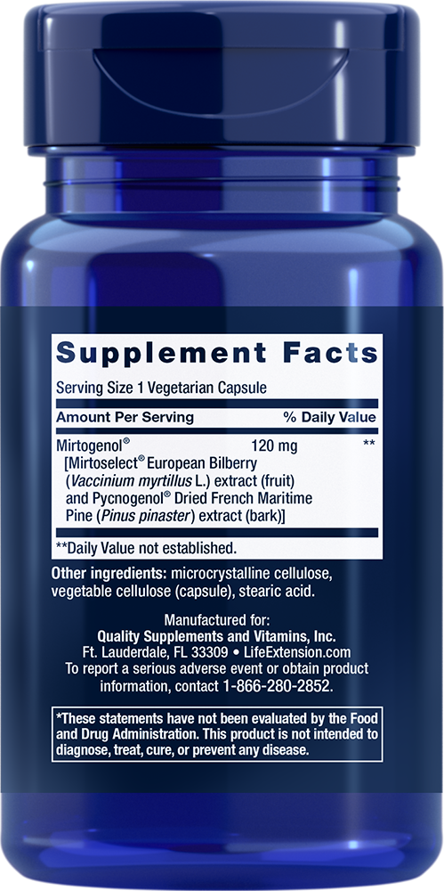 Brand - Υποστήριξη Πίεσης του Ματιού με Mirtogenol - 30 κάψουλες - Image 2