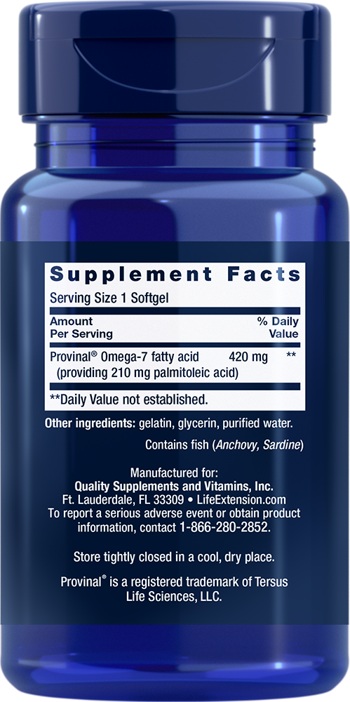 Provinal - Καθαρισμένο Ωμέγα-7 - 30 μαλακές κάψουλες - Image 2