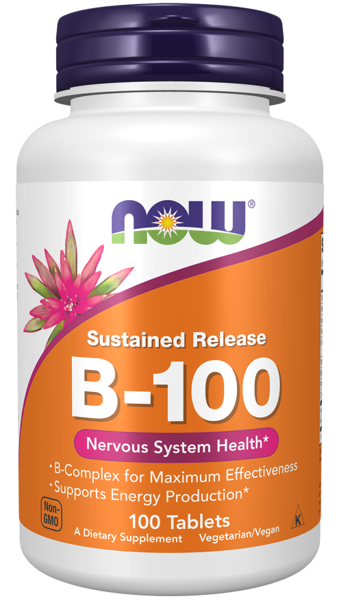 NOW Foods - Vitamin B-100 Langsom frigivelse - 100 tabletter