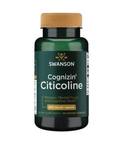 SWANSON Cognizin Citicolin 500mg 60 vegetabilske kapsler