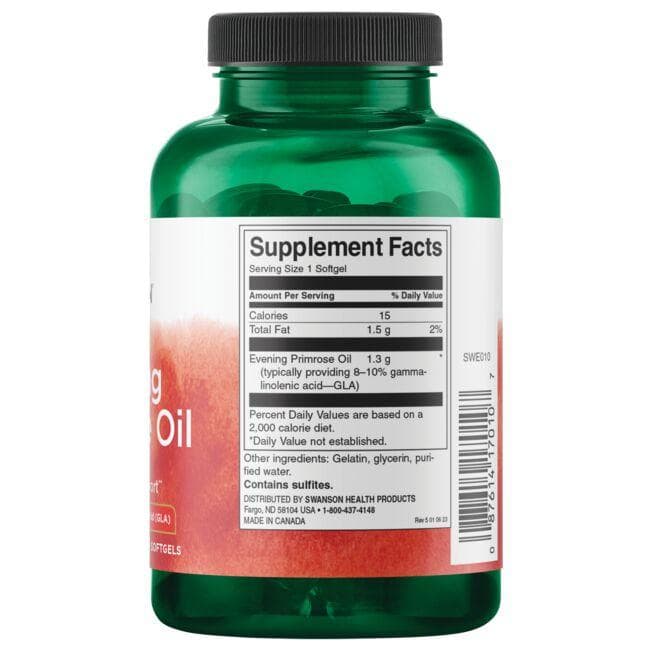 Swanson - Έλαιο Νυχτολούλουδου, 1300mg, 100 κάψουλες - Image 2