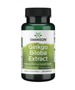 SWANSON Ginkgo Biloba ekstrakt GinkgoSelect 60mg 120 kapsler