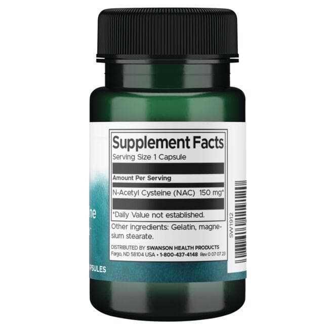 Swanson - NAC (Ν-ακετυλοκυστεΐνη) 150mg, 100 κάψουλες - Image 2