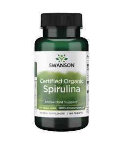 Swanson - Økologisk Spirulina - 180 tabletter
