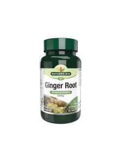 Natures Aid Ginger Root Standardised 500 mg (90 Tablets)