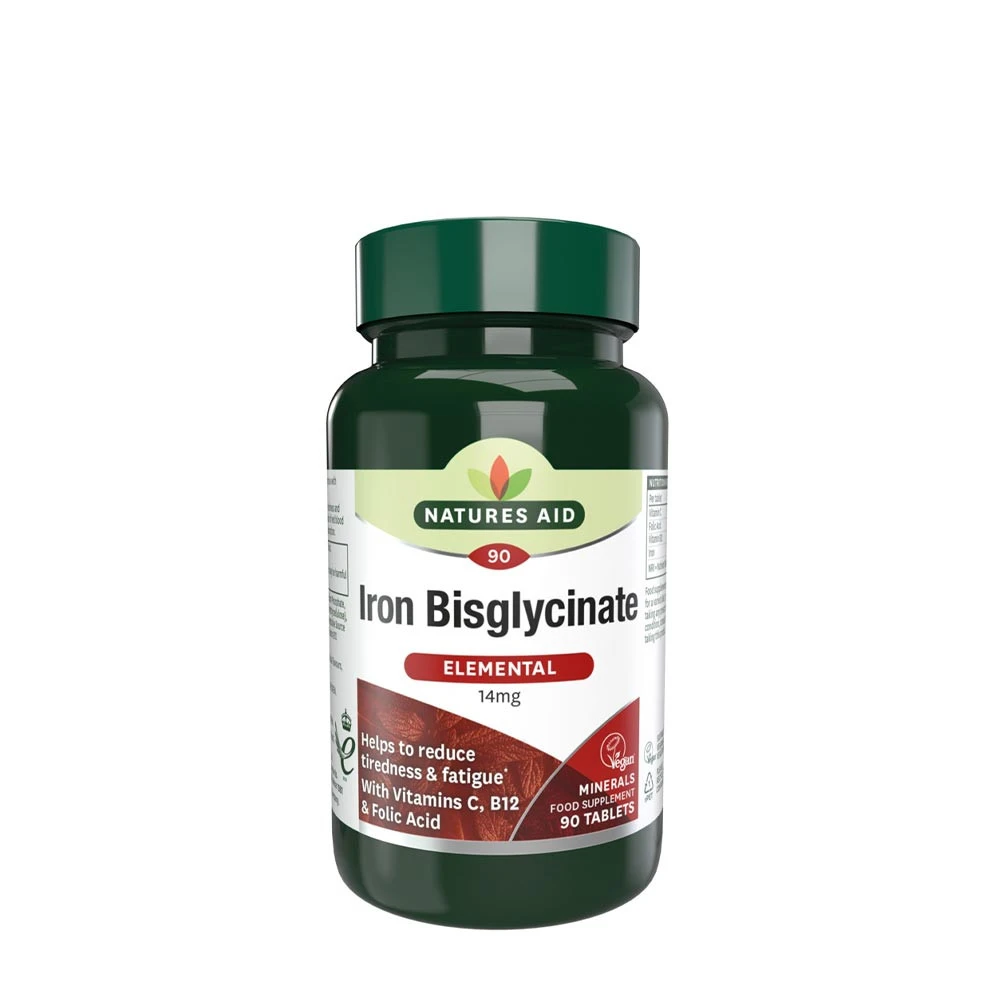 Natures Aid Iron Bisglycinate (90 Tablets)