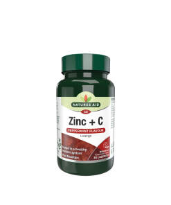 Natures Aid Zinc + C Lozenge - Peppermint Flavour (30 Lozenges)