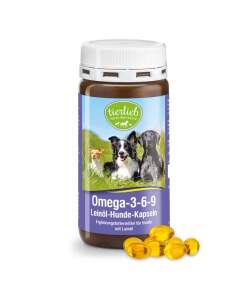TIERLIEB Omega-3-6-9 Linseed Oil Dog Capsules (180 caps)